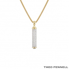 Theo Fennell Yellow Gold Diamond Shaft Pendant